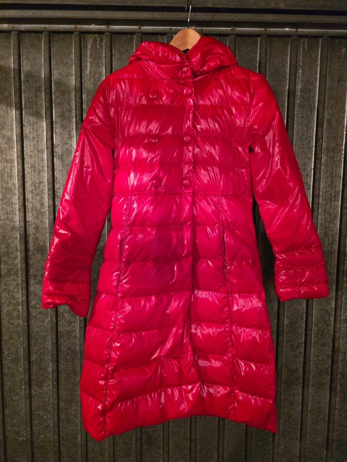 Nieuwe rode gewatteerde jas met capuchon - Maat L, Verzenden, Nieuw, Maat 42/44 (L), Rood