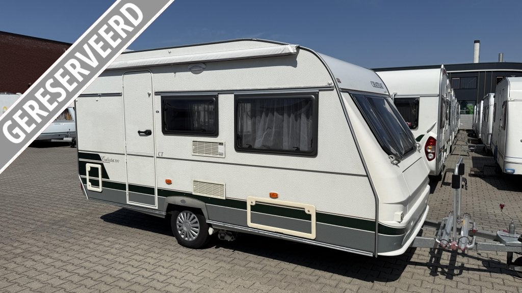 Chateau Calista 390 TDZ bouwjaar 2000 met luifel, Caravans en Kamperen, Caravans, Chateau, Bedrijf, Treinzit, 750 - 1000 kg