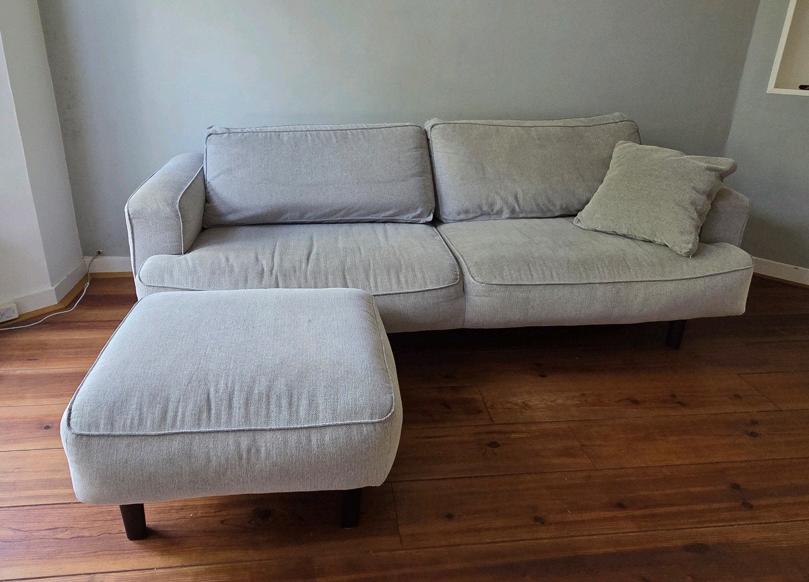 Montel bank met hocker - 230x95 cm, Ophalen, Driepersoons, 75 tot 100 cm, Zo goed als nieuw
