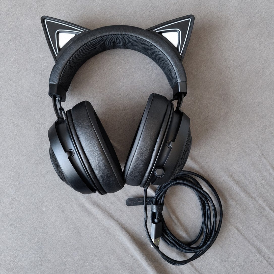 Razer Kraken V2 Pro Kitty Edition Gaming Headset, Gaming, Ophalen of Verzenden, Zo goed als nieuw, Razer