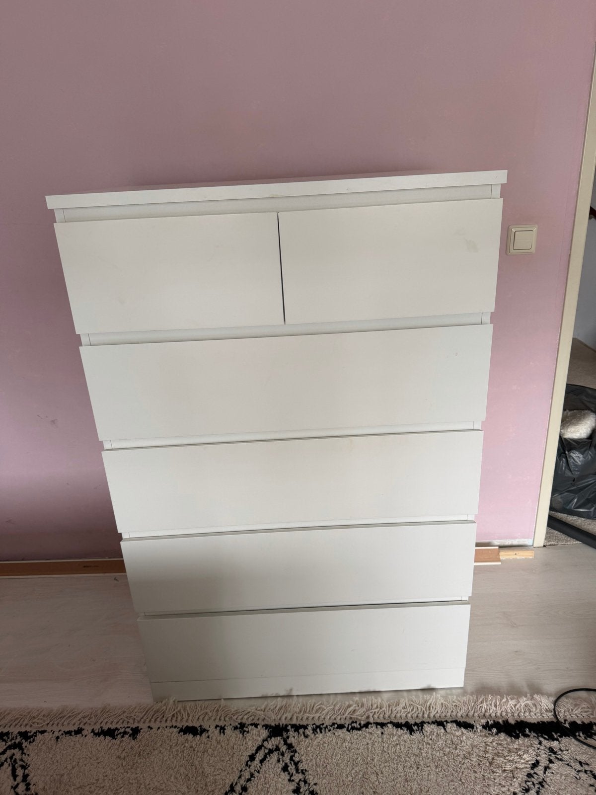 Ikea MALM ladekast wit - 6 lades (120x80x48 cm), Huis en Inrichting, Ophalen, Gebruikt, 5 laden of meer, 100 tot 150 cm