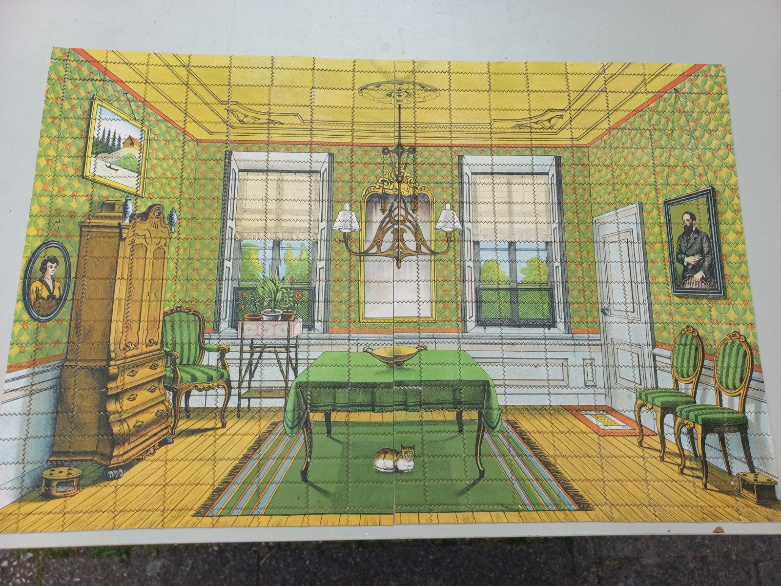 te koop heerlijke oude puzzle 750 stukjes, Antiek en Kunst, Ophalen of Verzenden