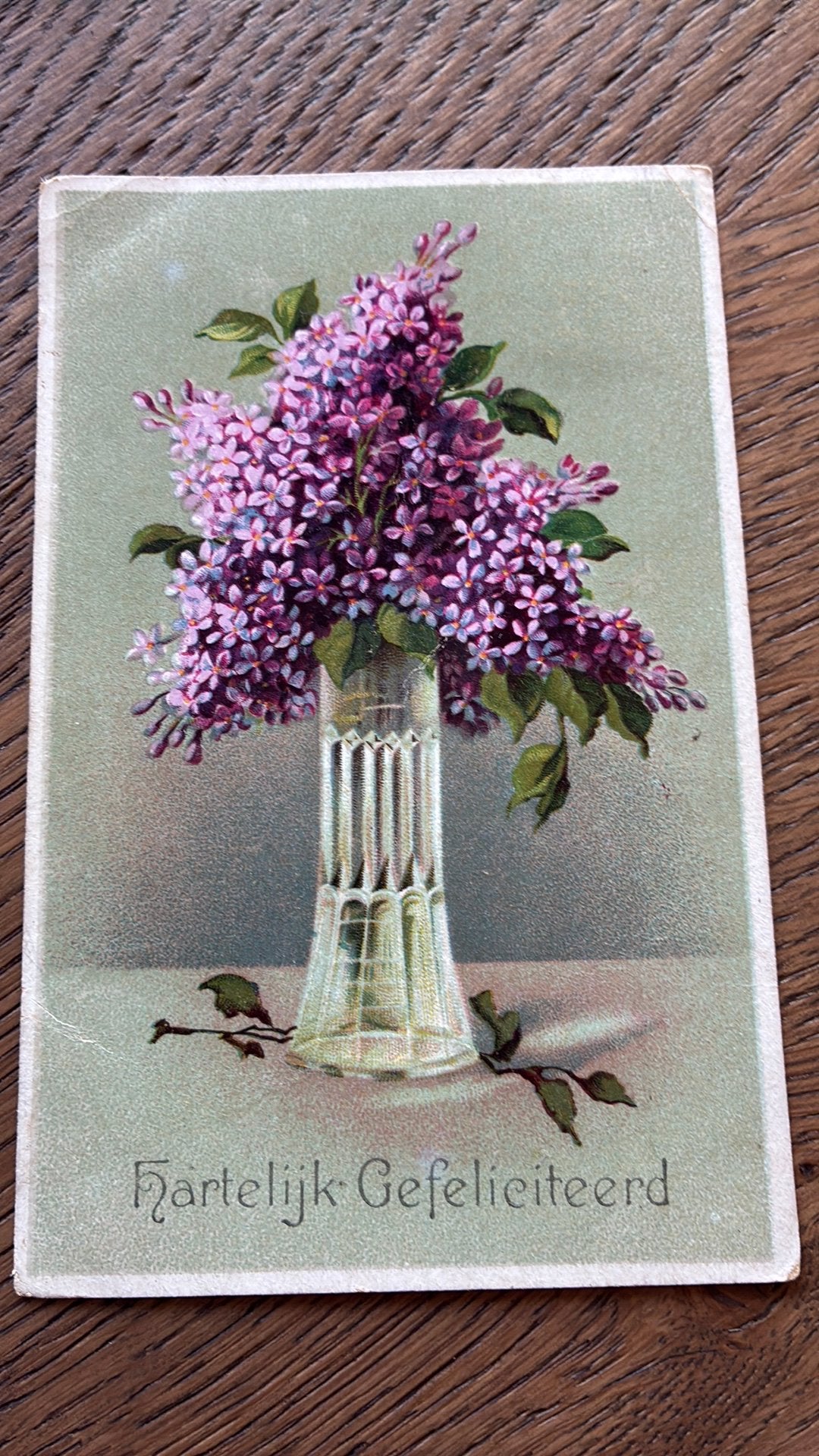 Bloemen. Vaas met lila seringen. 1921, Ophalen of Verzenden