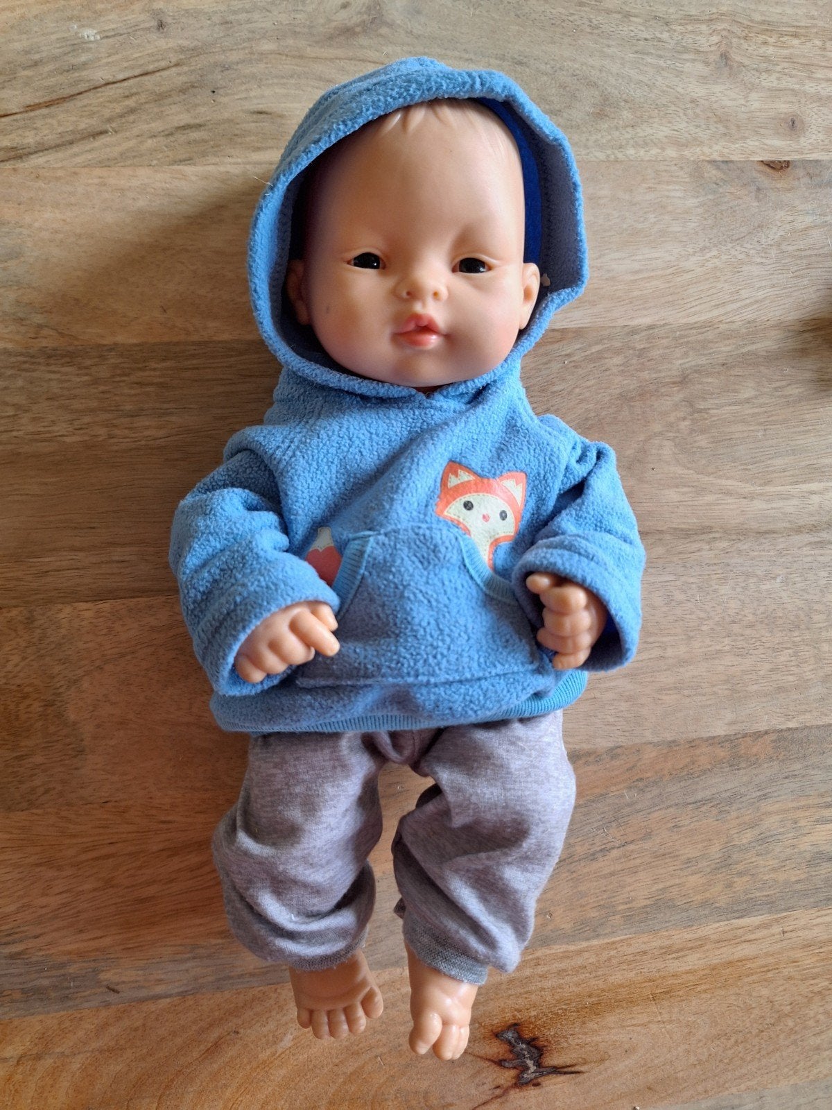 zgan Miniland Babypop Jongen 32 cm, Ophalen of Verzenden, Zo goed als nieuw, Babypop