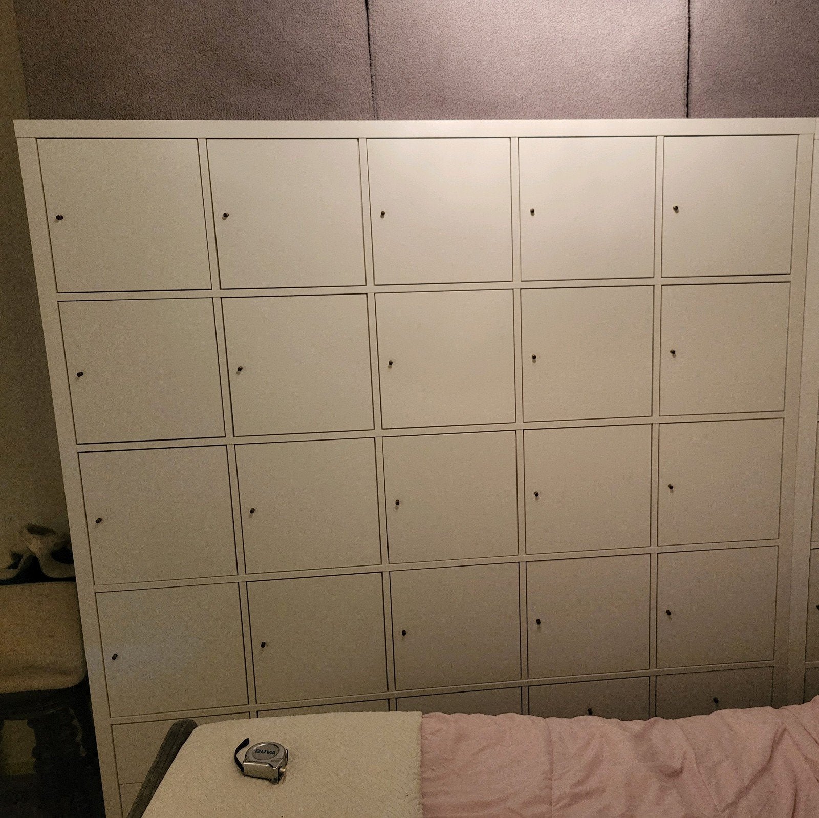Witte IKEA Kallax  25 vakken, Huis en Inrichting, Kasten | Overige, Ophalen, Zo goed als nieuw