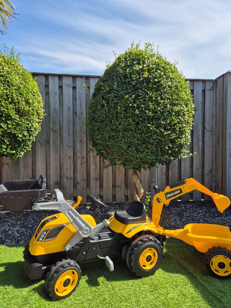 Smoby Builder Max tractor + trailer, Ophalen, Zo goed als nieuw, Trapvoertuig