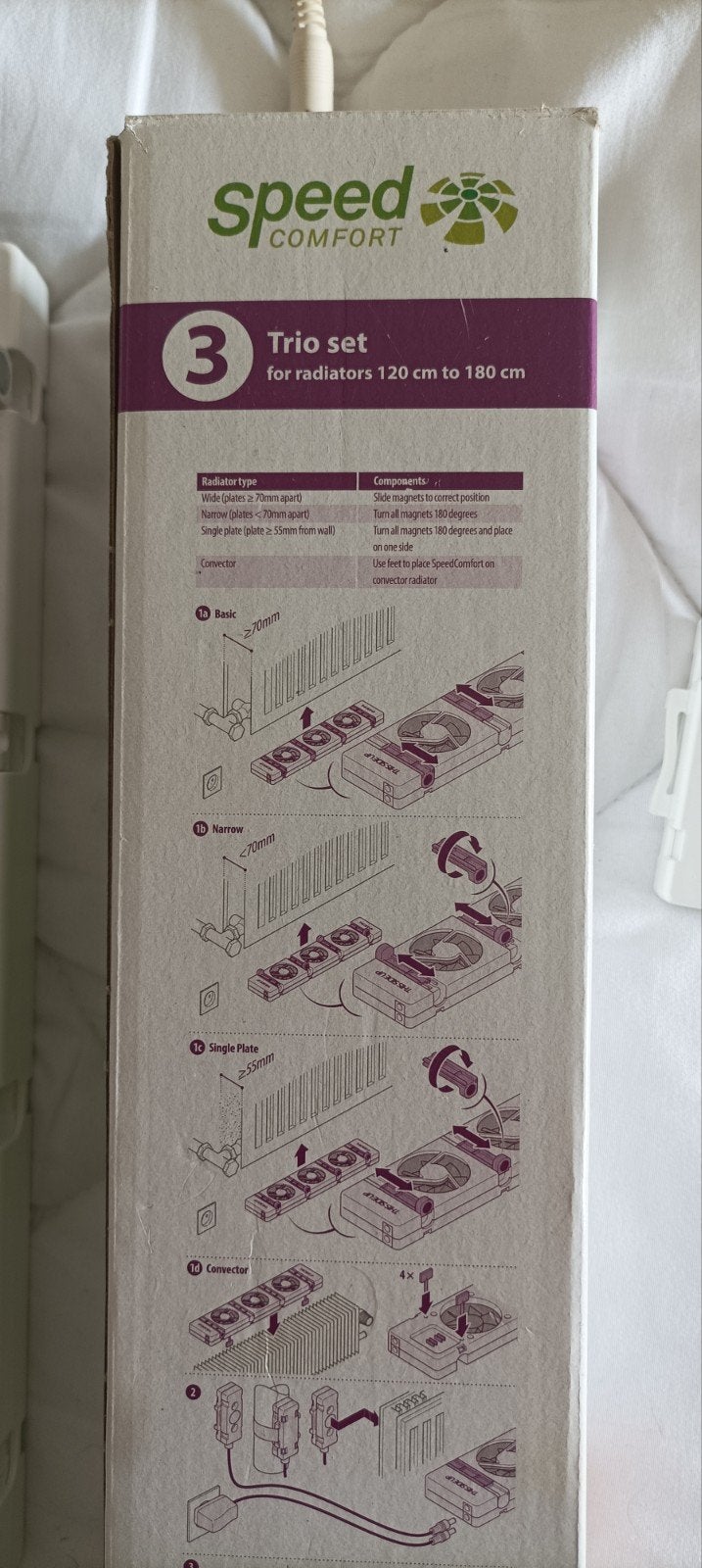 SpeedComfort Trio set voor radiatoren 120-180 cm, Minder dan 30 cm, Hoog rendement (Hr), Radiator, 150 cm of meer