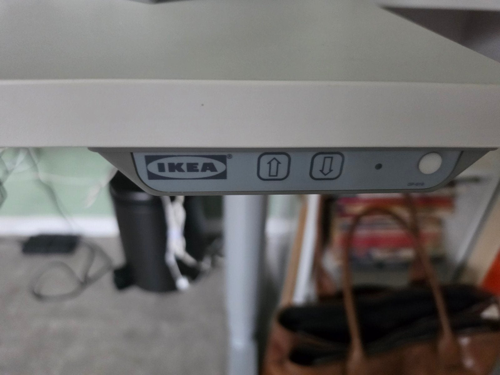 Elektrisch IKEA zit-sta bureau 120x80 wit, Huis en Inrichting, Bureaus, Gebruikt, 120 cm, Spaanplaat of MDF, Ophalen of Verzenden