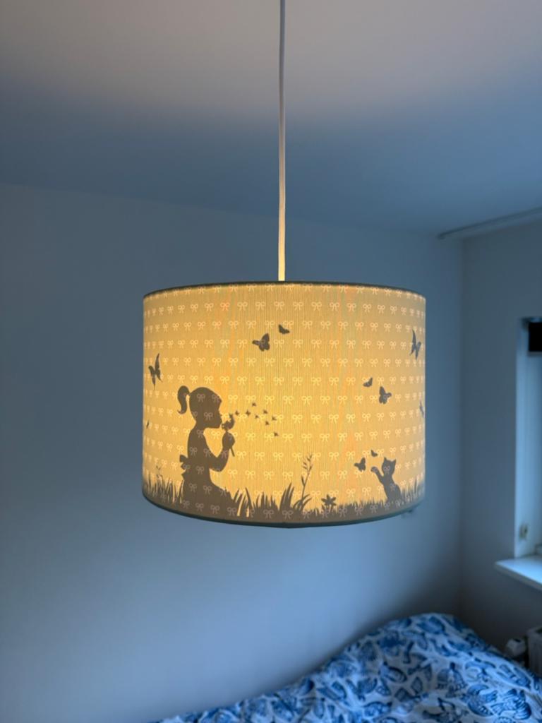Silhouet Kinderlamp Oud Groen - Dandelion Meisje Bexley, Ophalen, Nieuw, Lamp