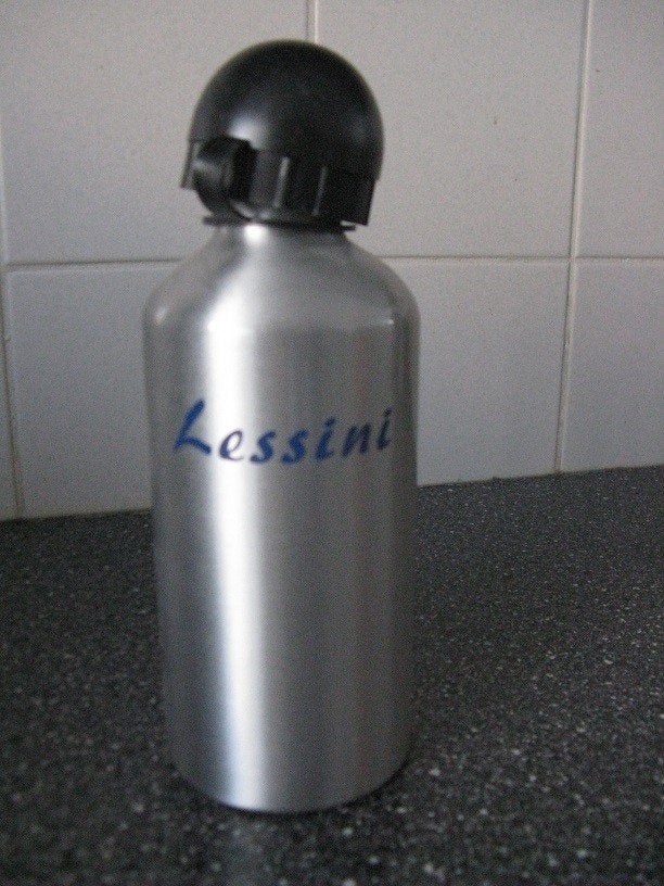 Bidon met reclame van Lessini (siroop-merk), Ophalen of Verzenden, Nieuw