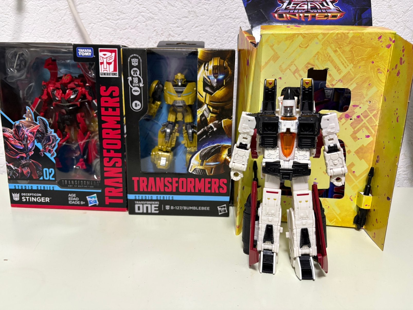 Transformers studio series stinger, bumblebee, legacy ramjet, Overige generaties, Verzenden, Zo goed als nieuw