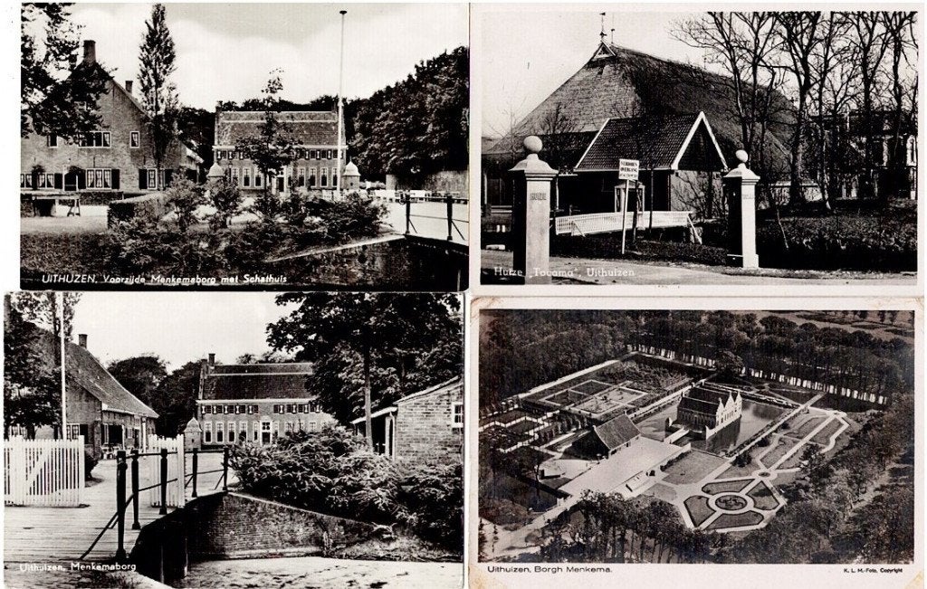 Oude ansichtkaarten Uithuizen - Menkemaborg, Borg Menkema, Ophalen of Verzenden, 1920 tot 1940, Ongelopen, Groningen