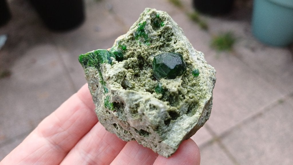 202614 Groene Demantoiet Demantoid Granaat Iran, Ophalen of Verzenden, Mineraal