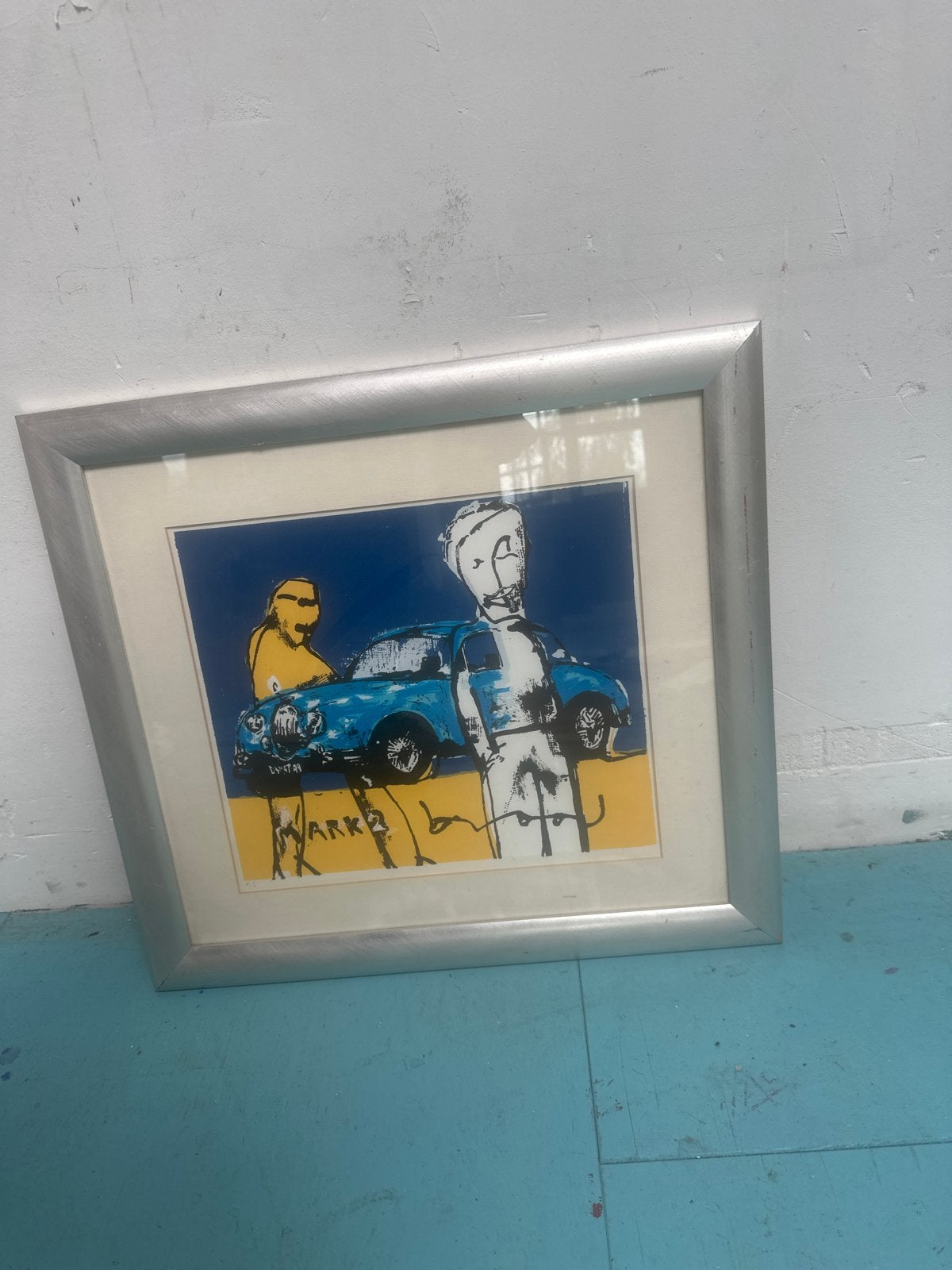 Herman Brood ingelijste art print 'Mark 2', Overig onderwerp, Papier/karton, Achter glas, Ophalen of Verzenden