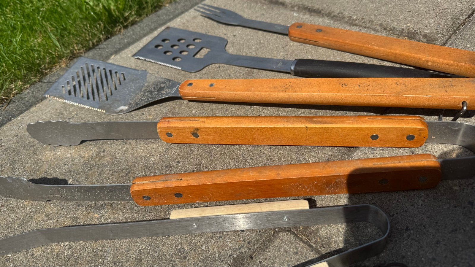 BBQ Gereedschap Set - Tangen, Spatels en Vork, Ophalen, Gebruikt