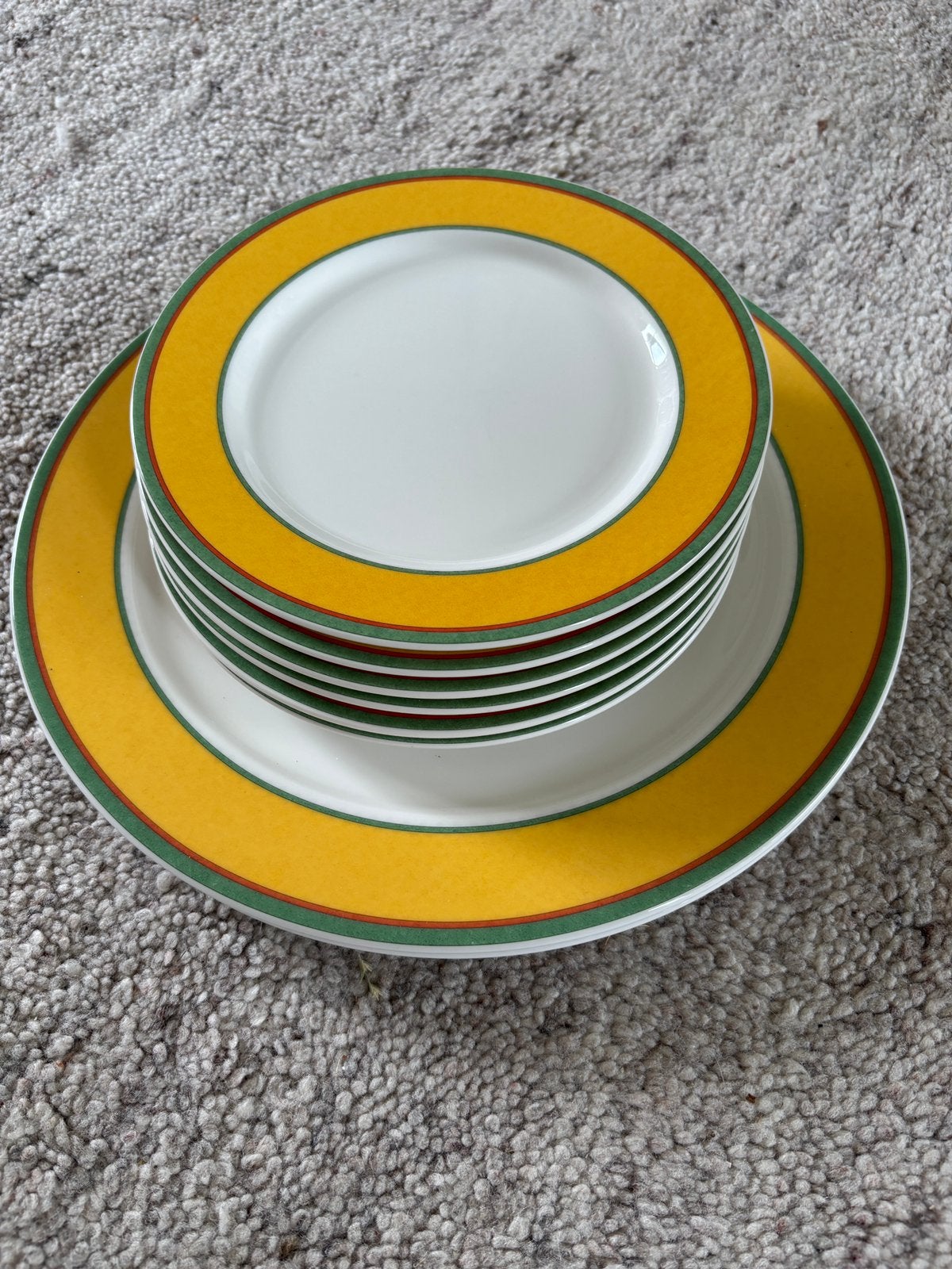 Villeroy & Boch Tipo Viva (Geel) gebaksbordjes, Ophalen, Gebruikt, Villeroy & Boch, Vintage