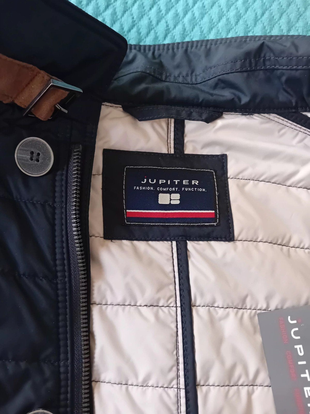 Jupiter herenjas, donkerblauw - Maat 60 - Nieuw met kaartjes, Kleding | Heren, Blauw, Nieuw, Overige maten, Ophalen of Verzenden