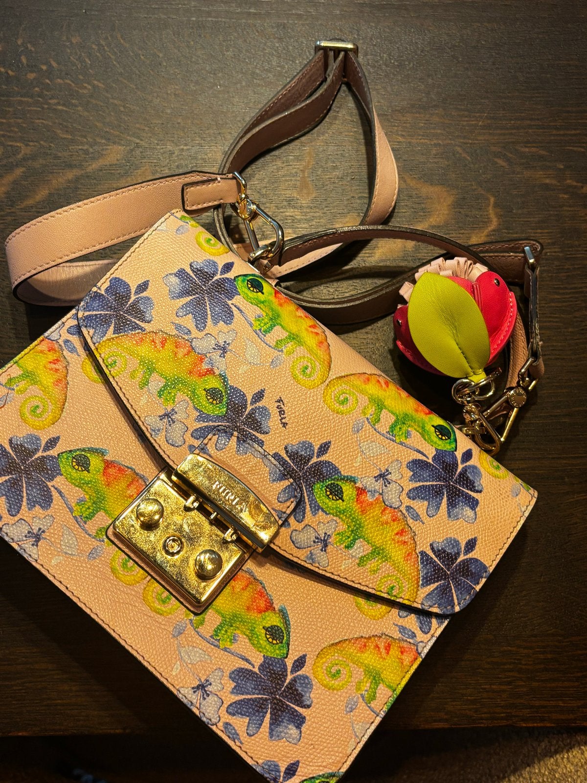 Furla Metropolis schoudertas met kameleonprint, Sieraden, Tassen en Uiterlijk, Tassen | Damestassen, Ophalen of Verzenden, Zo goed als nieuw