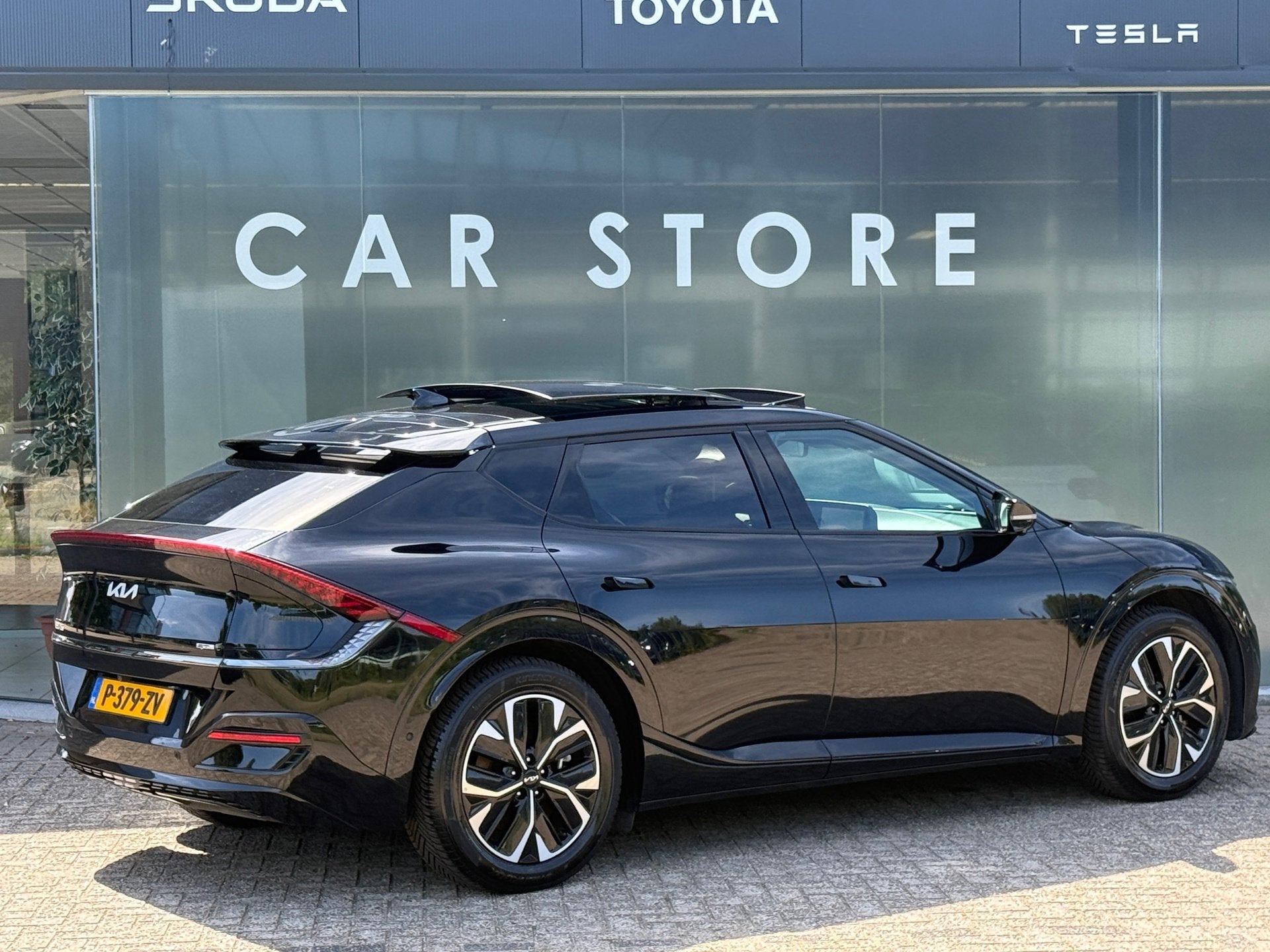 Kia EV6 GT-Line 77.4 kWh 100% SOH PANO|MEMORY|TREKHAAK, Auto's, Kia, Automaat, 228 pk, Achterwielaandrijving, Gebruikt