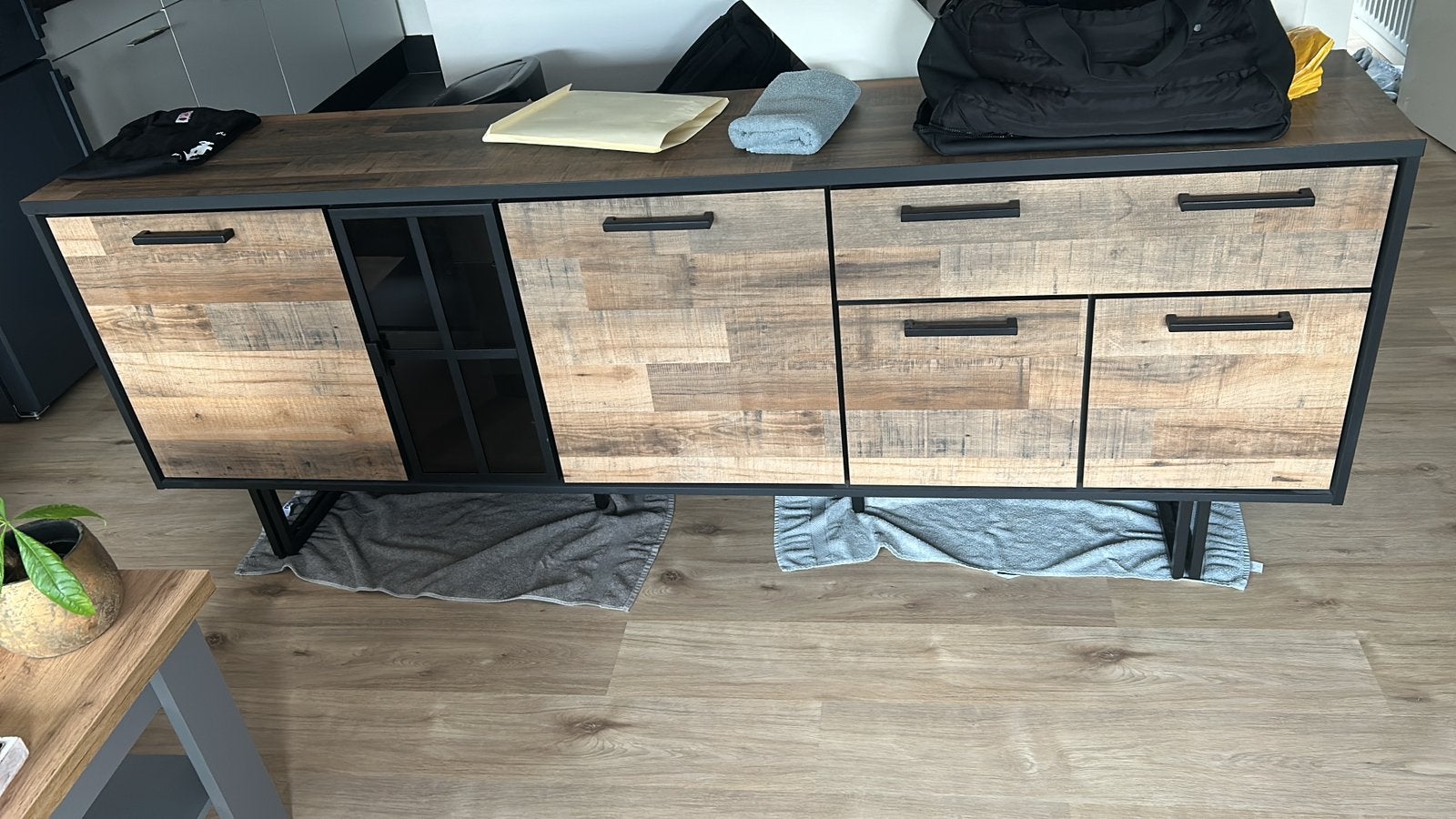GRATIS Henders & Hazel dressoir 230 cm breed - Driftwood, Ophalen, Overige materialen, Zo goed als nieuw, 200 cm of meer