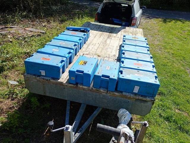 Gereedschapkist. Opbergbox. Lunchbox. 5 stuks = €50,-, Ophalen of Verzenden, Gebruikt