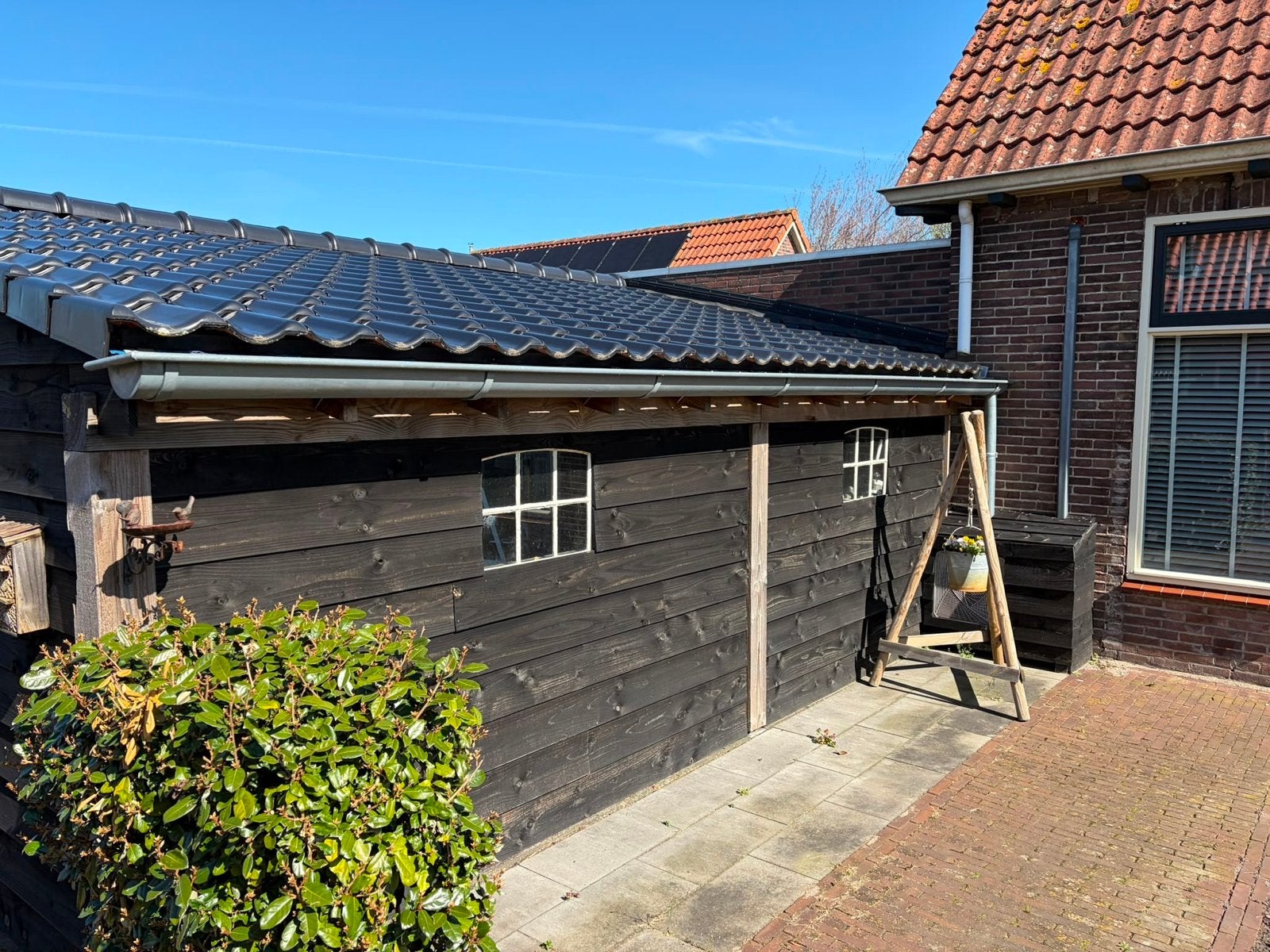 Robuuste landelijke overkapping met dakpannen, Tuin en Terras, Overkappingen, Ophalen, Gebruikt, Veranda