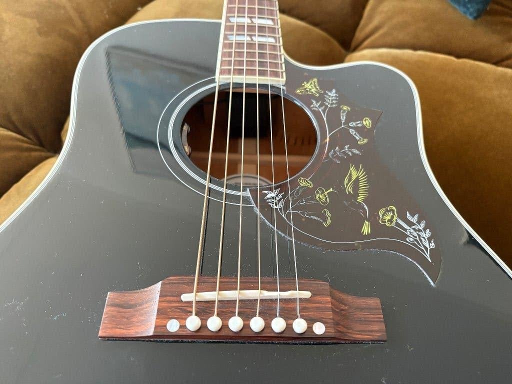 Gibson Hummingbird Standard Electric Cutaway. Ebony. 2025, Ophalen, Zo goed als nieuw, Western- of Steelstringgitaar, Met koffer