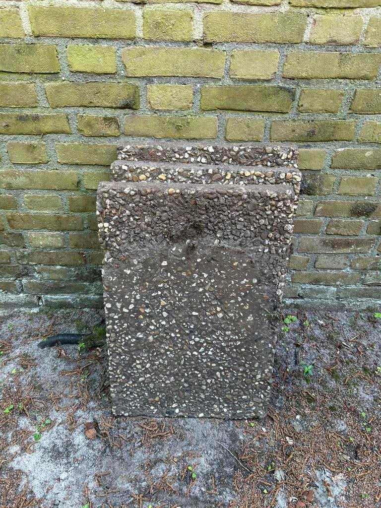 Grindtegels, Tuin en Terras, Tegels en Klinkers, Ophalen, Gebruikt, Beton, Terrastegels
