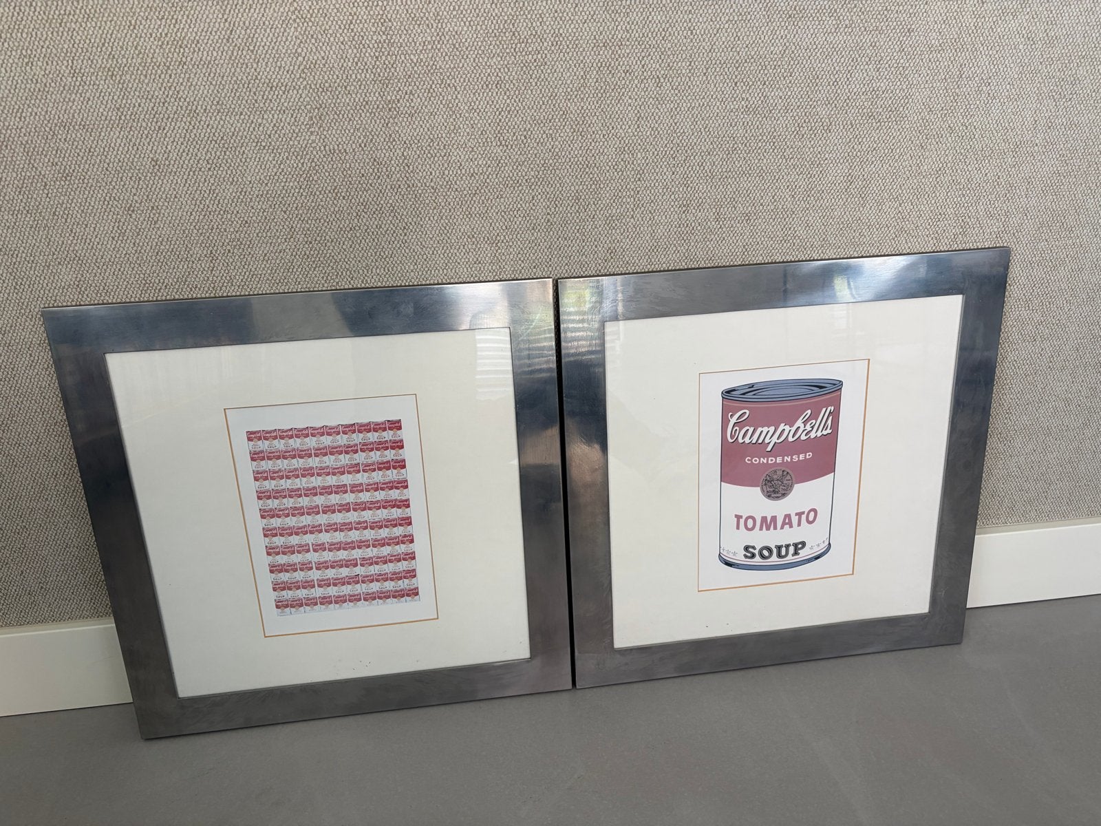 Set van 2 stijlvolle wissellijsten 60x60cm met passe-partout, Ophalen, 50 – 75, Gebruikt, Overige typen
