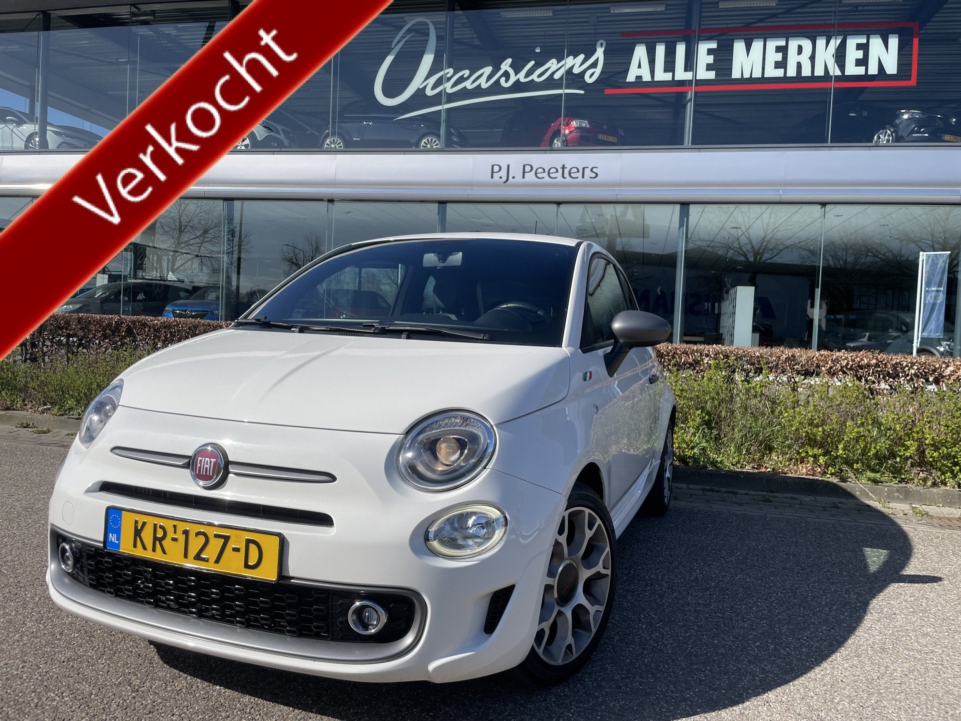 Fiat 500 0.9 TwinAir Turbo Sport Airco - Navigatie - Mistlam, Auto's, Fiat, Voorwielaandrijving, Gebruikt, Leder en Stof, Origineel Nederlands