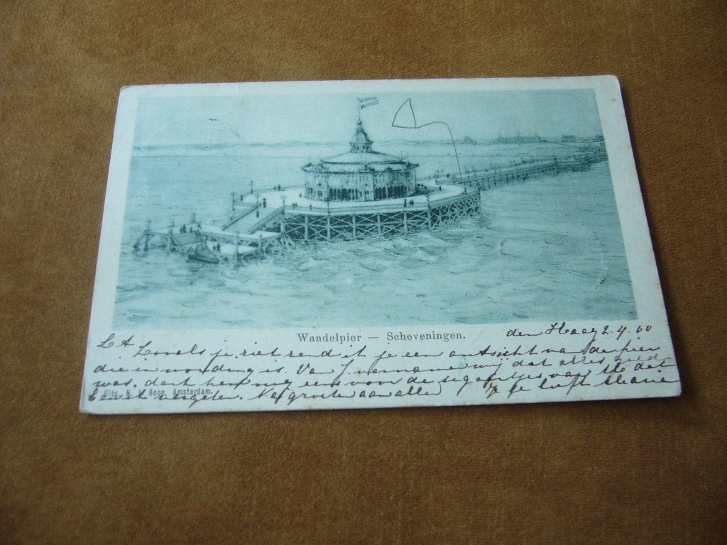 SCHEVENINGEN  =  WANDELPIER BRIEFKAART, Ophalen of Verzenden, Voor 1920, Gelopen, Zuid-Holland