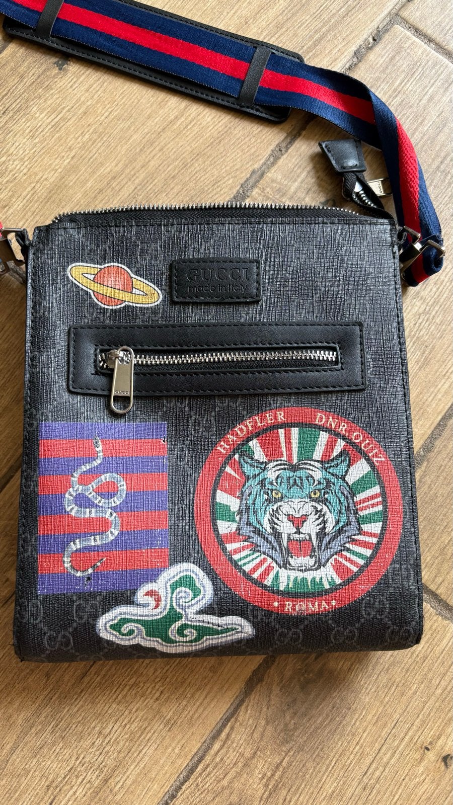 Gucci stijl schoudertas / crossbody tas – zwart, Ophalen of Verzenden, Gebruikt, Zwart, Overige merken