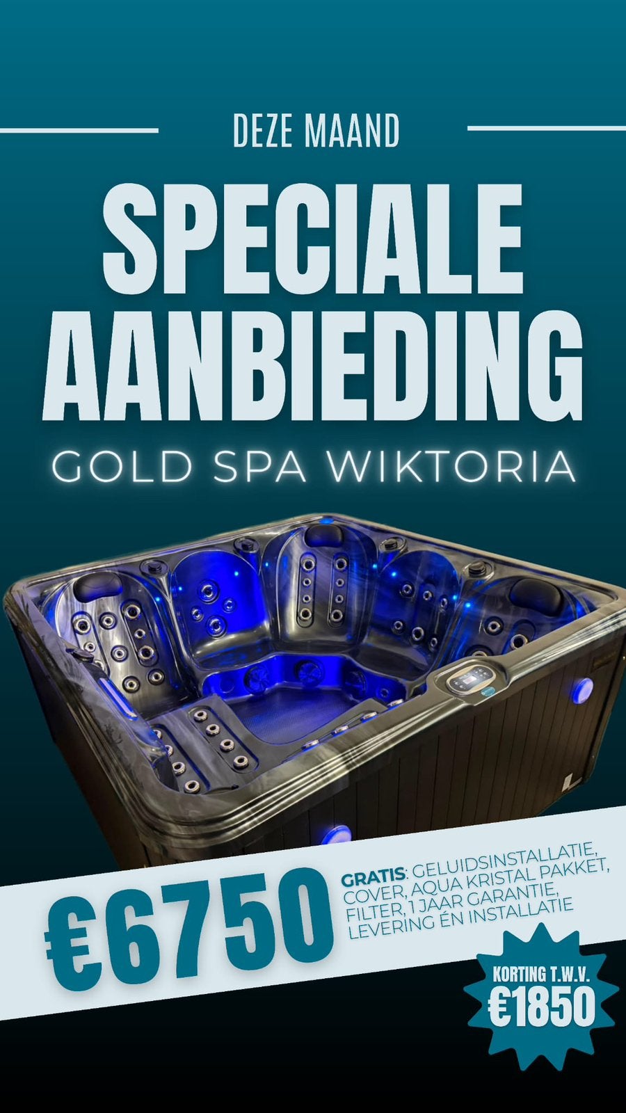 Nieuwe luxe 5 pers Gold Spa Wiktoria incl gratis plaatsing!, Ophalen, Nieuw, Filter