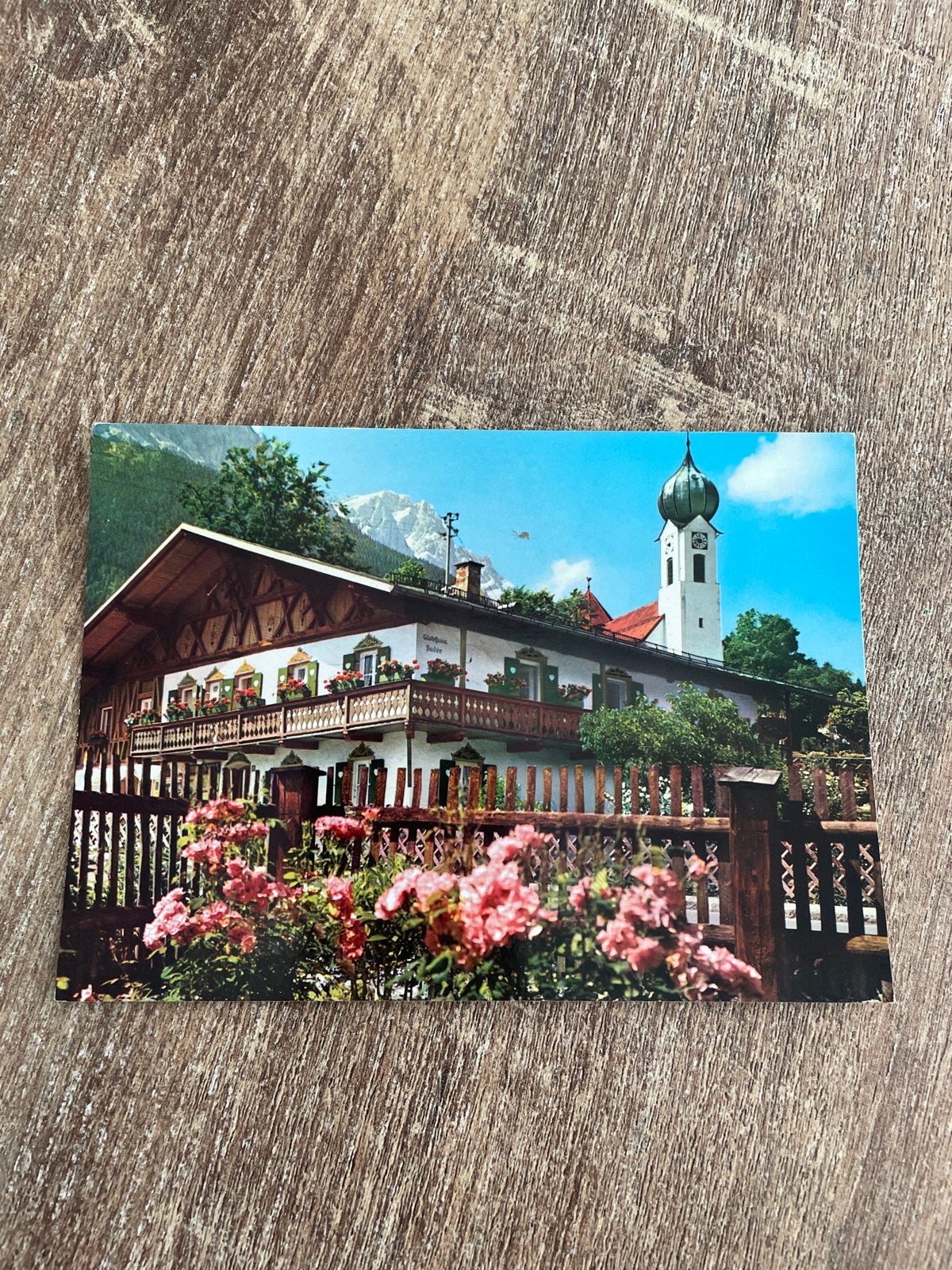 Oud ansichtkaart Oberbayern boerderij Garmisch-Partenkirchen, Ophalen of Verzenden, 1960 tot 1980, Ongelopen, Duitsland