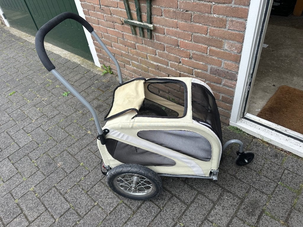 Honden fietskar/ honden buggy, Ophalen