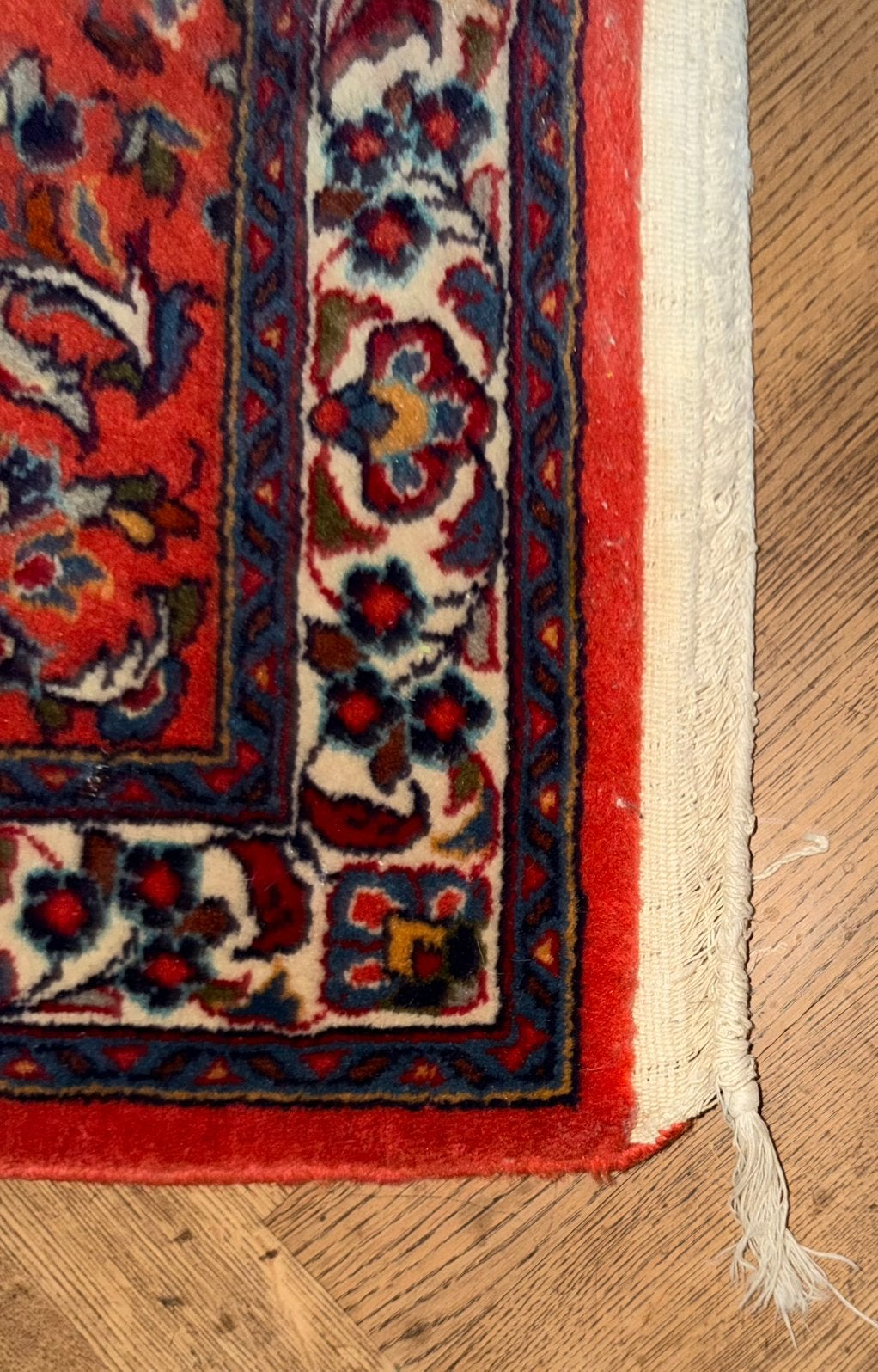 Exclusieve Perzische Kashan Loper – 430 x 87 cm – topstaat, Antiek en Kunst, Ophalen