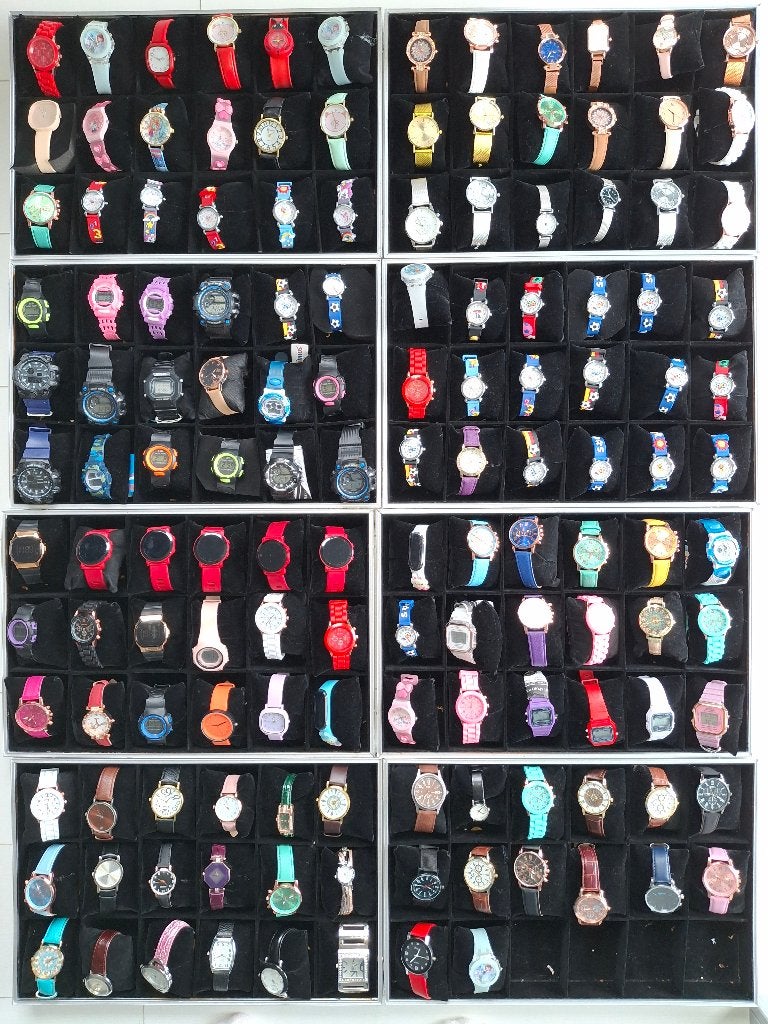 PARTIJ horloges KIND/HEREN/DAMES/LED NIEUW v.a. 2,99 p/s, Overige merken, Staal, Polshorloge, Nieuw