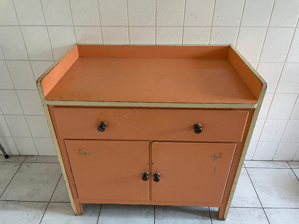 vintage commode, Ophalen, Gebruikt, 50 tot 70 cm, 100 cm of meer