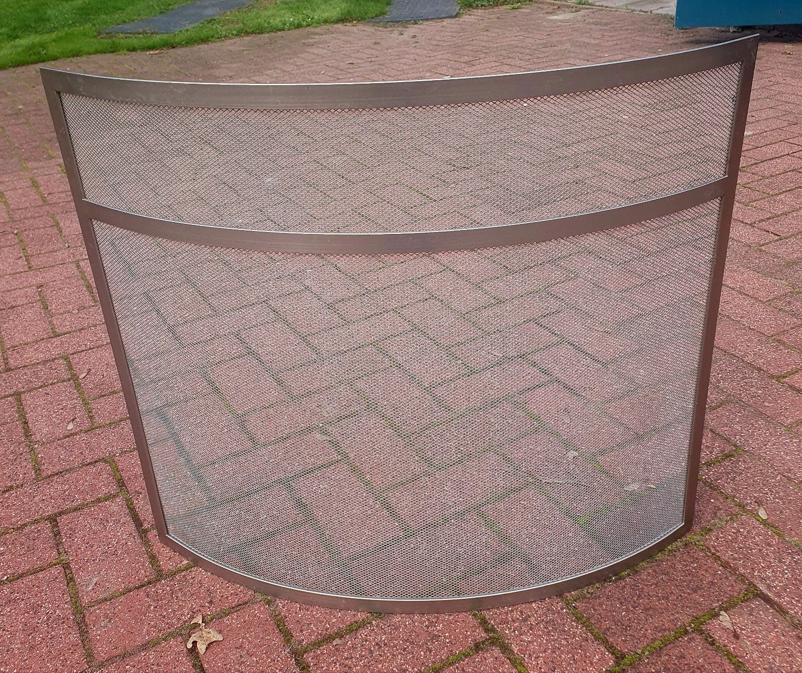 Gebogen RVS Haardscherm / Vonkenscherm 72 x 63 cm, Ophalen, Gebruikt