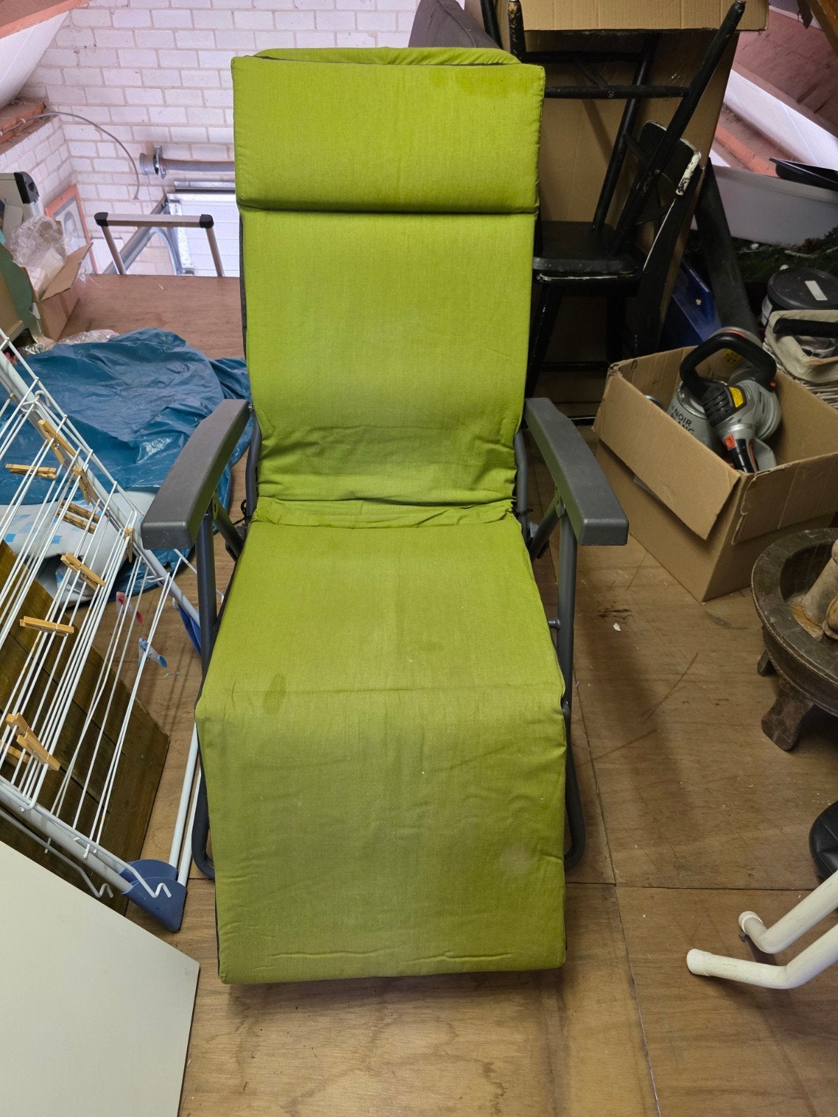 2 relax stoelen/log stoelen/camping stoel, Tuin en Terras, Ophalen, Gebruikt, Aluminium