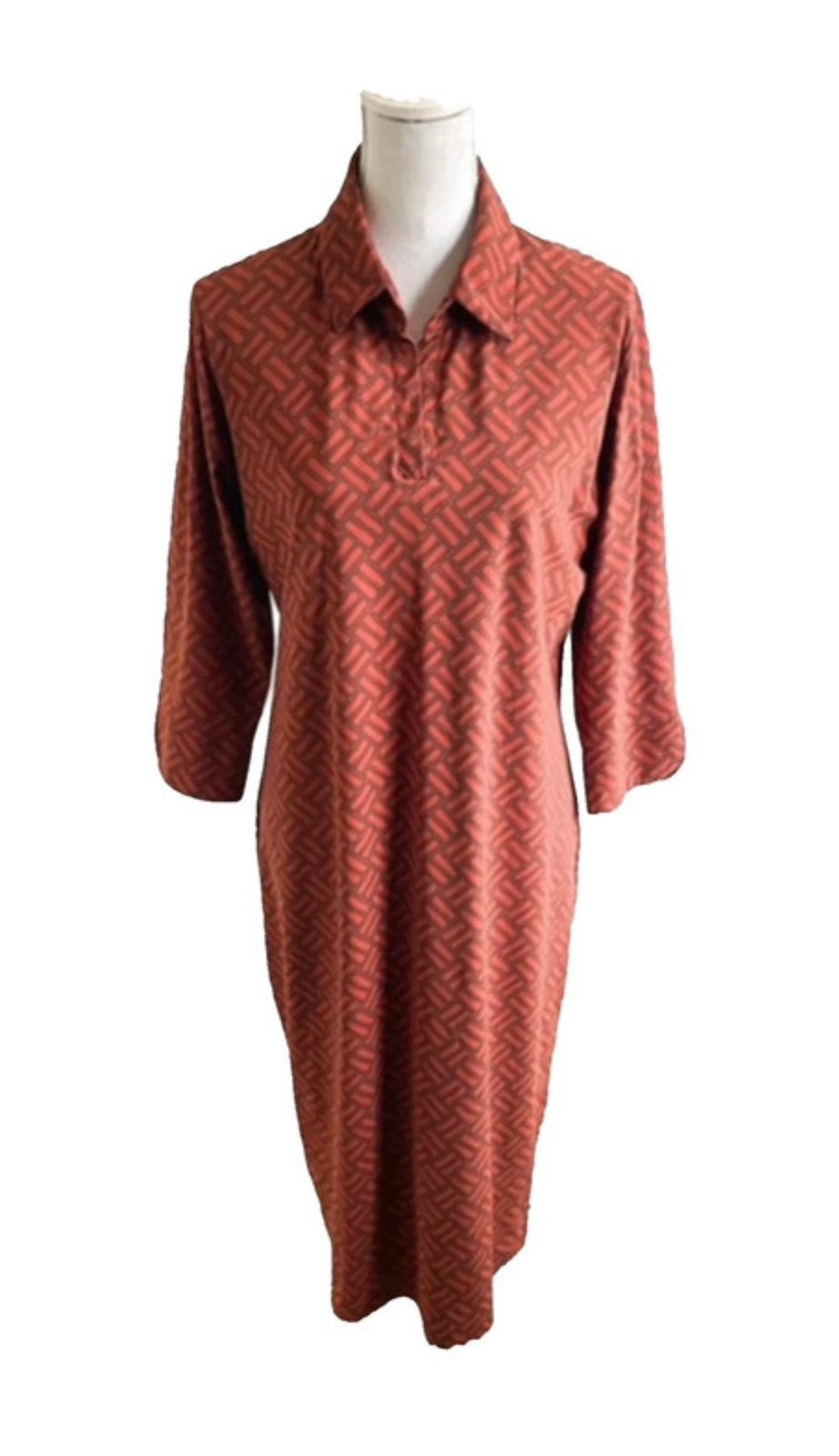 Privence roestbruine jurk 44, Kleding | Dames, Bruin, Maat 42/44 (L), Ophalen of Verzenden, Zo goed als nieuw