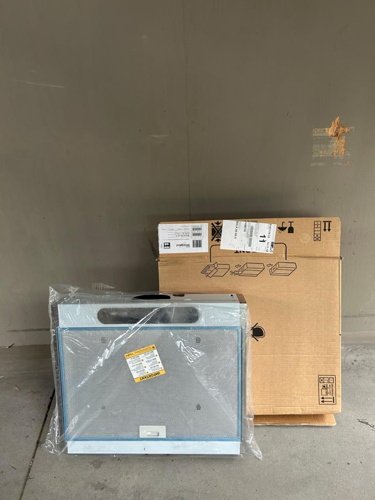 Whirlpool WSLK 66 AS X Afzuigkap - 2 stuks beschikbaar, Minder dan 200 m³ per uur, Onderbouw afzuigkap, Nieuw, Ophalen of Verzenden