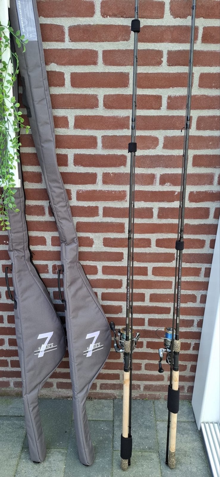 2x Drennan Puddle Chucker Power Carp Float 12ft met hoes, Ophalen, Gebruikt, Complete hengel
