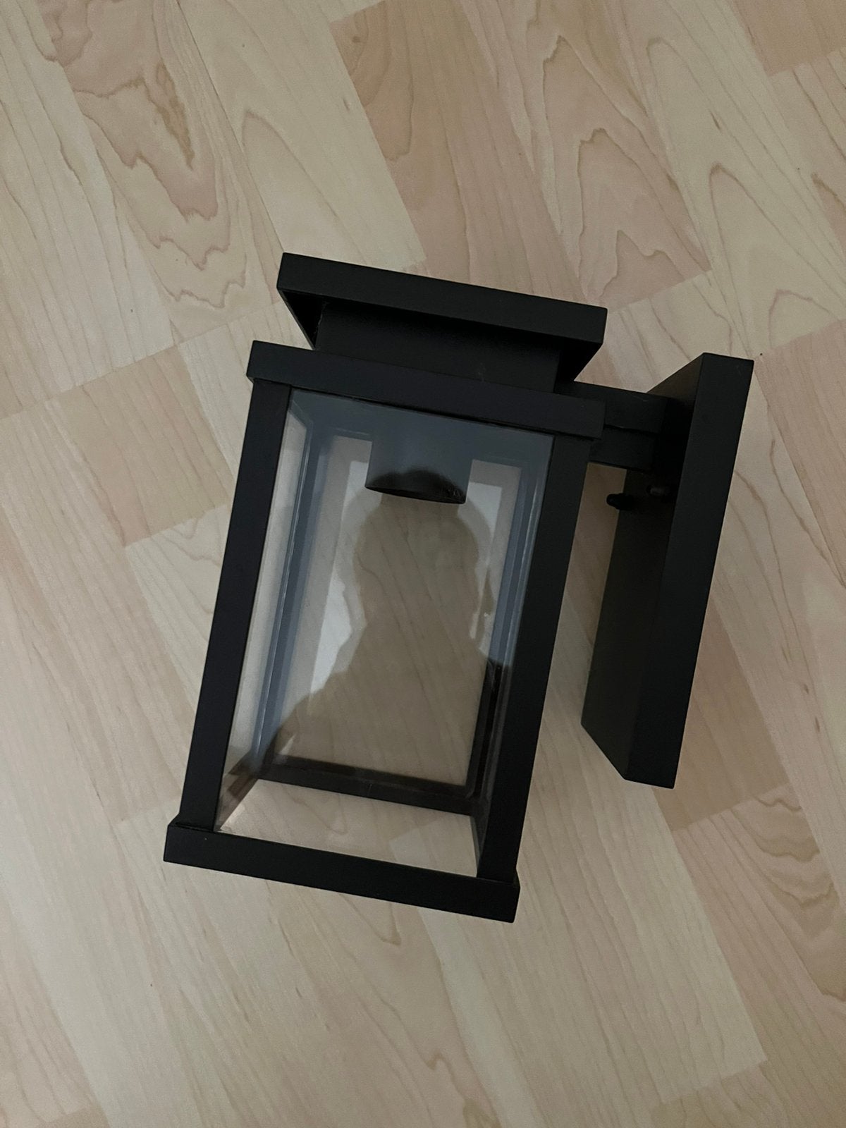 Buiten wandlamp zwart glas, Ophalen, Wandlamp, 50 tot 250 watt, Netvoeding