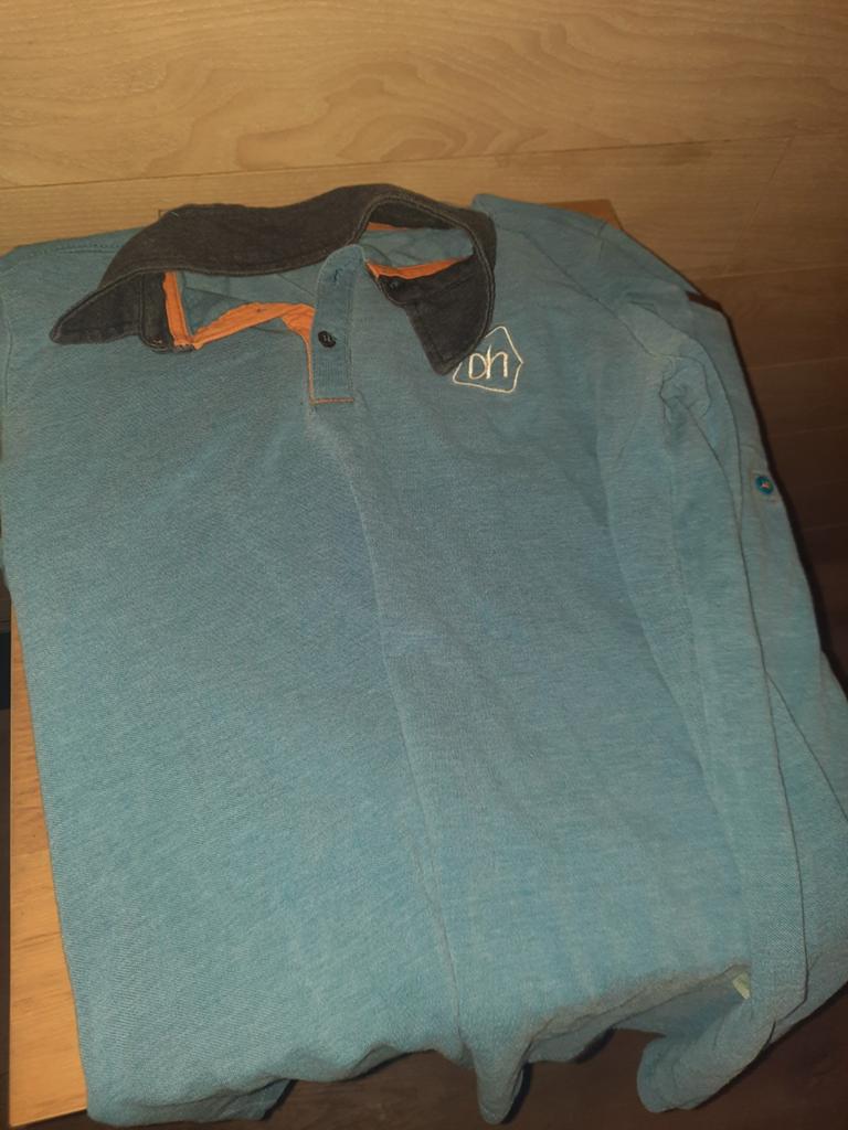 Albert Heijn heren poloshirt met lange mouwen, Onbekend, Blauw, Overige maten, Ophalen of Verzenden