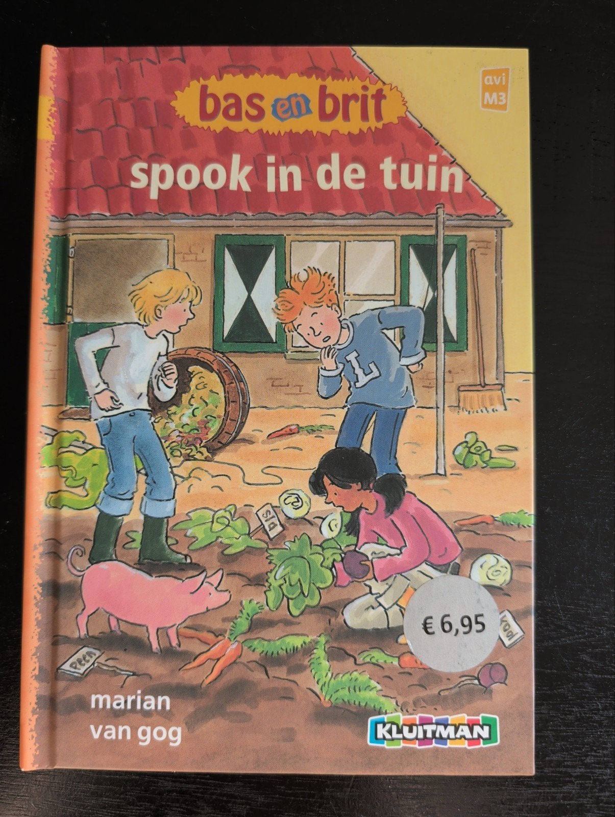 Bas en Brit: Spook in de tuin - AVI M3 kinderboek, Ophalen of Verzenden, Zo goed als nieuw, Marian van Gog, Fictie algemeen