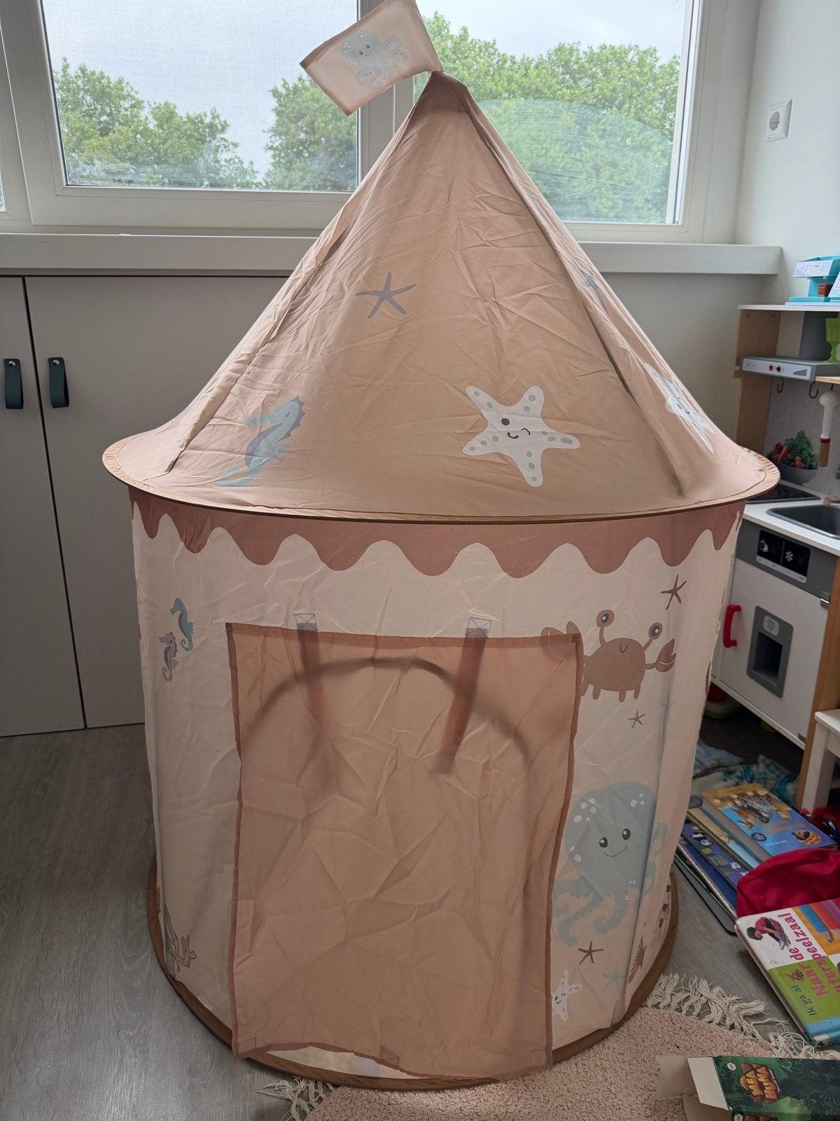 Leuke speeltent voor kinderen - Zo goed als nieuw, Ophalen, Zo goed als nieuw, Overige materialen