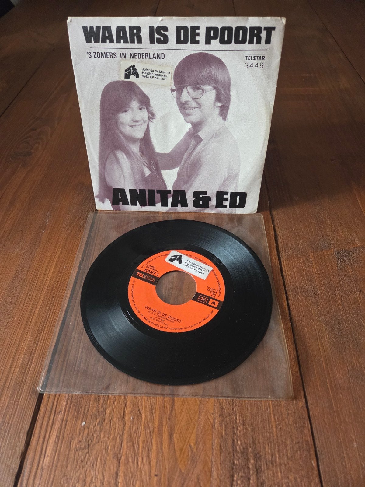 Anita & Ed - Waar is de poort / 's Zomers in Nederland, Cd's en Dvd's, Gebruikt, 7 inch, Ophalen of Verzenden, EP