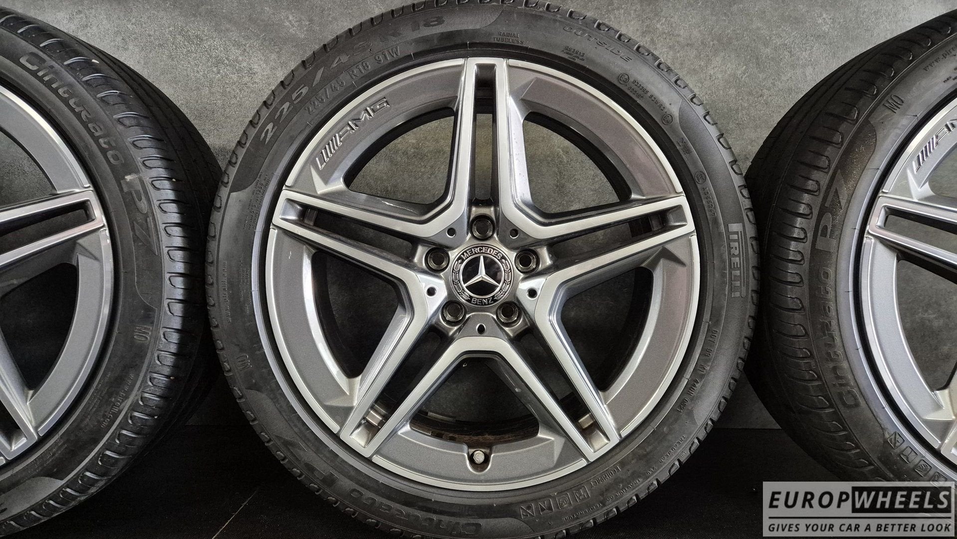 Mercedes AMG 18 inch velgen DEMO zomerbanden W177 A B CLA, Auto-onderdelen, Banden en Velgen, 18 inch, Gebruikt, -, -