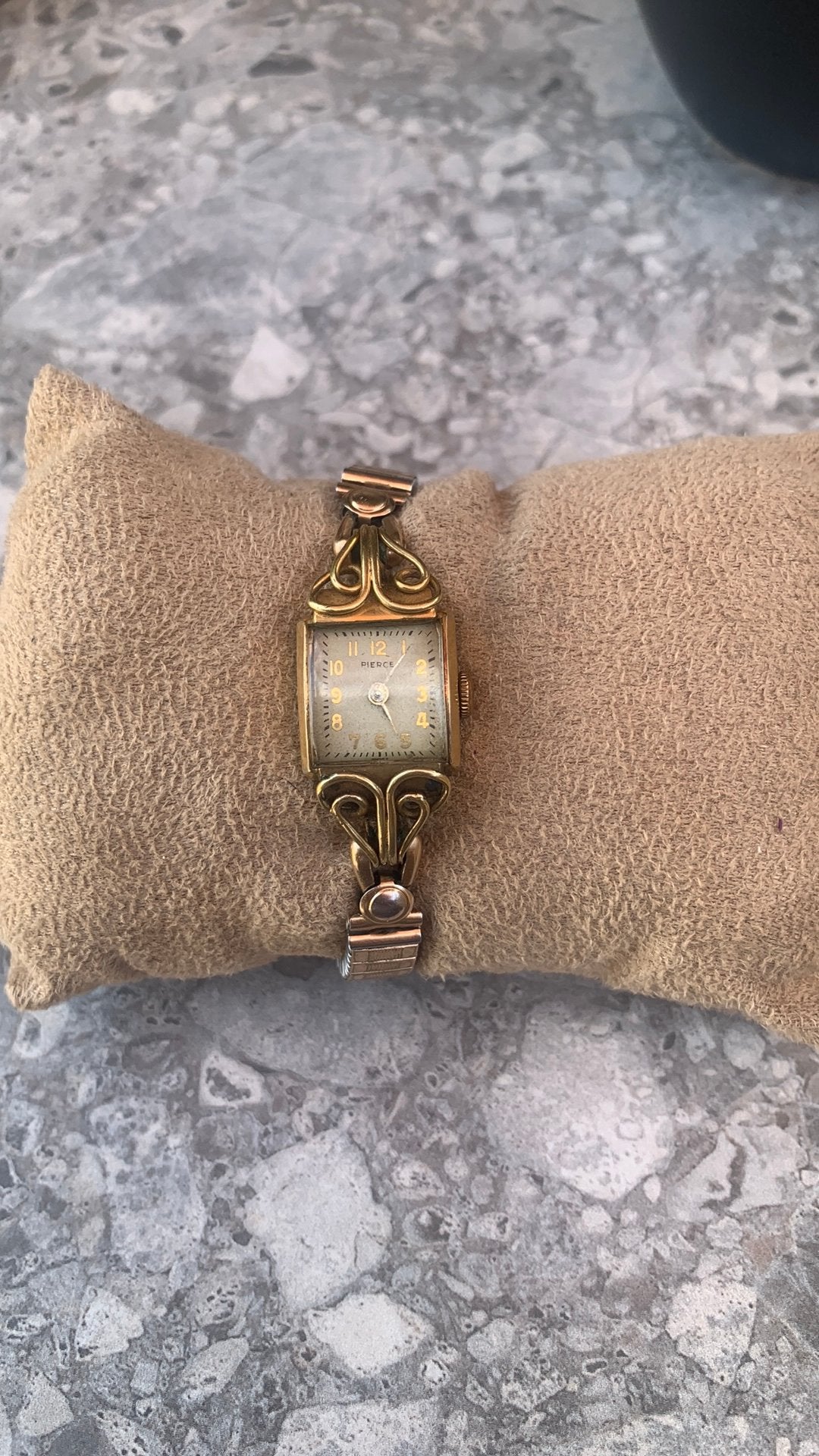 Pierce dameshorloge vintage, Overige merken, Overige materialen, Gebruikt, Polshorloge